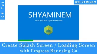 Create Splash Screen (Loading Screen) with Progress bar using C#