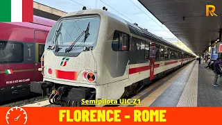 Cab Ride Florence - Rome (Direttissima and Florence–Rome Railway, Italy) train driver's view in 4K