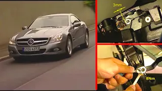 No more noise: Fixing the C-pillar locking cam on a Mercedes-Benz SL (R230)