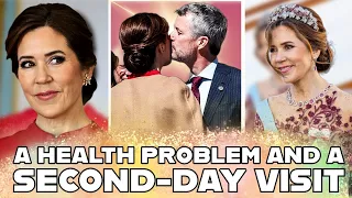 Queen Mary of Denmark's health problems and the second day of the royal couple's visit to Sweden