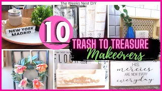 10 *MUST SEE* THRIFT STORE TRANSFORMATIONS! | Trash to Treasure DIY Home Decor | Upcycle DIYS!