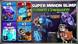 Super Minion Blimp Hydra Attack is ULTRA Strong | Th14 Super Minion Blimp Attack Strategy in coc