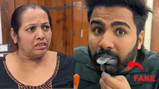 Tongue cut prank on mummy