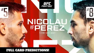 UFC VEGAS 91 NICOLAU VS PEREZ FULL CARD PREDICTIONS AND BREAKDOWN