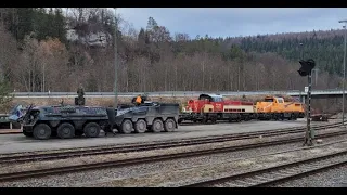 Bundeswehr Panzertransport / Verladung in Storzingen