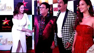 Taarak Mehta Ka Ooltah Chashma Stars Dilip Joshi,  Munmun Datta, Shailesh at Red Carpet ITA Awards