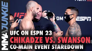 Giga Chikadze vs. Cub Swanson faceoff | UFC on ESPN 23 staredown