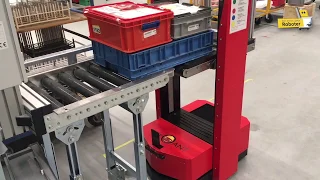 Der kleine, gelbe Roboter #6 mobiler Roboter (FTF, FTS, AGV) Warenübergabe direkt am Arbeitsplatz