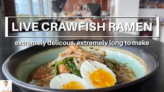 LIVE Crawfish Ramen - The Best Tasting, Time Consuming Ramen Dish To Make