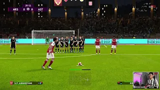 PES 2021- Aubameyang Freekick Arsenal Vs Aston Villa | PREMIER league 20/21| | Gameplay PC