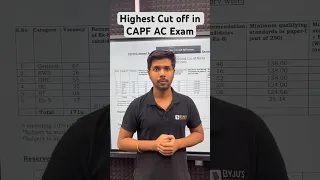 Highest UPSC CAPF AC Exam Cut off I #shorts #capfac #upsc