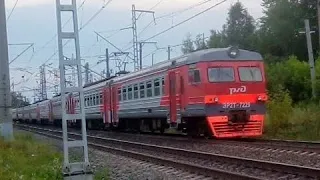 ЭР2Т-7229 перегон Менделеева-Верещагино снято10.07.2020г. сообщения Пермь2-Верещагино