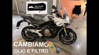 TheSlowWheels - cambiamo olio e filtro su CF Moto 650 MT