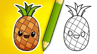 How to Draw Cartoon Pineapple