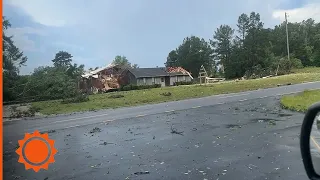 Possible tornado tears apart buildings in Alabama | AccuWeather