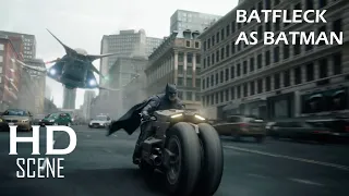 BATMAN "BATFLECK" epic car chase scene.. The Flash movie
