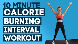 10 Min Calorie Burning Interval Workout (NO EQUIPMENT + NO JUMPING!)