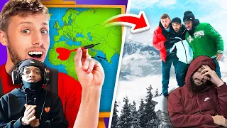 AMERICANS REACT TO SIDEMEN THROW A DART AND GO WHERE IT LANDS (EUROPE EDITION)