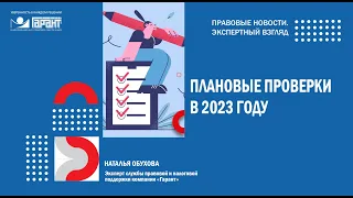 Особенности организации плановых проверок в 2023 году