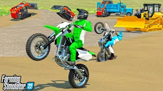 MX DIRT TRACK POPPIN' WHEELIES OVER JUMPS (FS22 MOD) | CAN WE MAKE BILLIONS - Farming Simulator 22