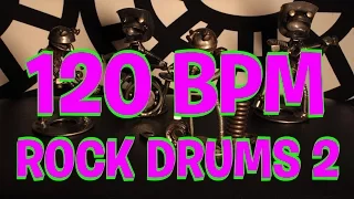 120 BPM - Rock Drums 2 - 4/4 Drum Track - Metronome - Drum Beat