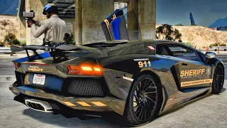 Playing GTA 5 As A POLICE OFFICER Supercars Sunday Patrol| GTA 5 Lspdfr Mod| 4K