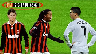 RONALDINHO AND PATO'S MILAN HAD NO MERCY FOR CRISTIANO RONALDO AND KAKÁ'S REAL IN 2009