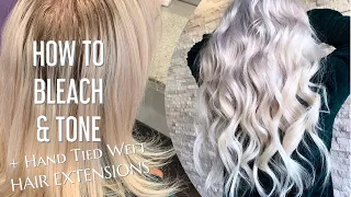 BLEACH AND TONE | Icy Platinum Blonde + Hand Tied Wefts