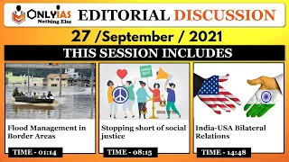 27 September 2021, Editorial Discussion and News Paper |Sumit Rewri| Flood in Bihar, Neet, India-USA