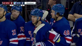 Capitals and Rangers go to a shootout