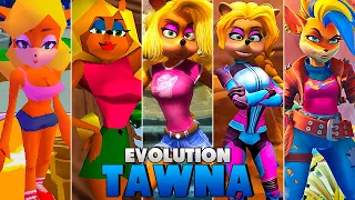 Evolution of Tawna Bandicoot in Crash Bandicoot Games (1996 - 2023)
