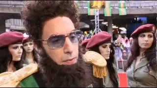 Baron Cohen Rolls Into London for 'Dictator' video by Associated Press