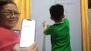 Solving Long Addition within ONE MINUTE by a Grade-2 pupil using ESClaveria's Techniques