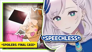 Reine's reaction to Larry's dumb masterpiece (SPOILERS: Ace Attorney: Trials and Tribulations)