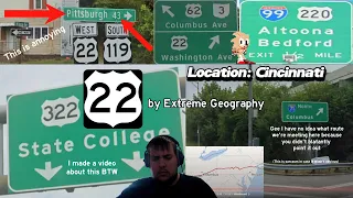 My Thoughts on "US 22 Control Cities" by ExtremeGeography