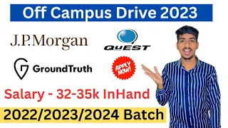 JP Morgan Recruitment 2023 | Quest Global Off Campus Drive | GroundTruth Hiring Fresher 2023 2024