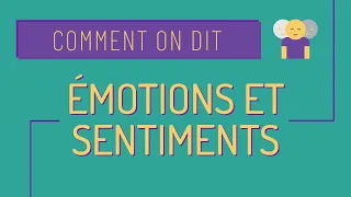 Comment on dit #18 : les sentiments et les émotions en français