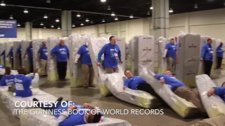 Guinness Book of World Records   Largest Human Mattress Dominoes