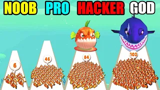 NOOB vs PRO vs HACKER vs GOD in Fish Run 3D Count Master #2