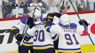 NHL 19 - St. Louis Blues Vs Winnipeg Jets Gameplay - Stanley Cup Playoffs Game 2 April 12, 2019