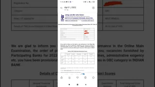 ibps clerk mains score card