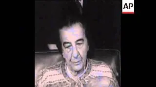 SYND 1-11-73 Israeli Prime Minister, Golda Meir press conference