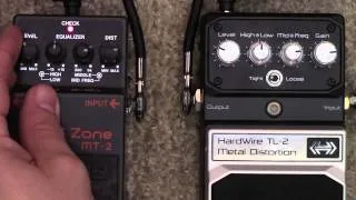 Boss Metal Zone MT-2 Vs Digitech Hardwire TL-2 Metal Distortion Pedal Shootout