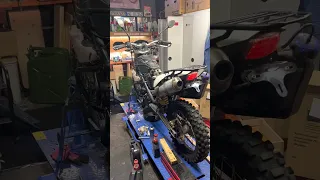 BMW G650X XChallenge, Coolant pump repair, first start, nach Reparatur der Wasserpumpe, erster Start