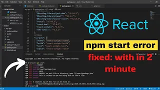 How to fix npm Start Error | React Solutions 🔥