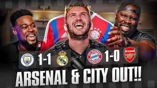 SHAMELESS HIGHLIGHTS 🍿ARSENAL & MAN CITY OUT! | BAYERN 1-0 ARSENAL + MAN CITY 1-1 REAL MADRID (3-4)