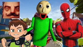 Hello Neighbor - New Secret Neighbor Ben 10 Black Panther Spider-Man Baldi History Gameplay