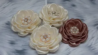 Como Hacer una Florecita Hermosa de Liston Raso para TIARAS de BEBE