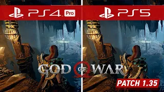 God of War PS5 Patch (1.35) Comparison - PS5 vs. PS4 Pro