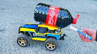 Experiment: XXL Coca-Cola Rocket with Monster Truck